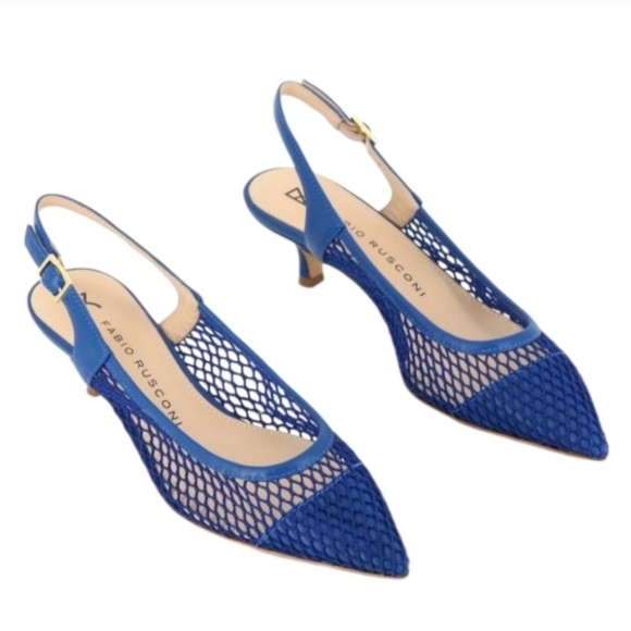 Fabio Rusconi Denise‎ Indaco Slickback Mesh Heels Blue EU 38 / US 7.5